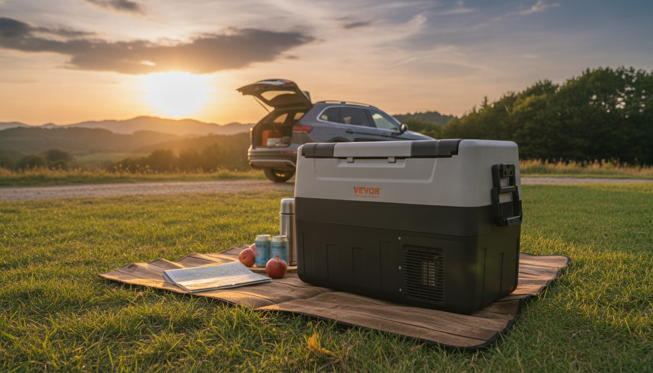 Dual Zone Car Fridge/Freezer: Adjustable Temp Travel Cooler
