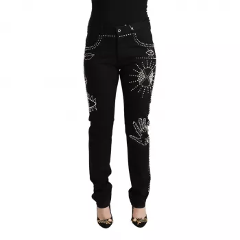 VALENTINO Mid-Waist Slim Black Jeans: Fit & Styling